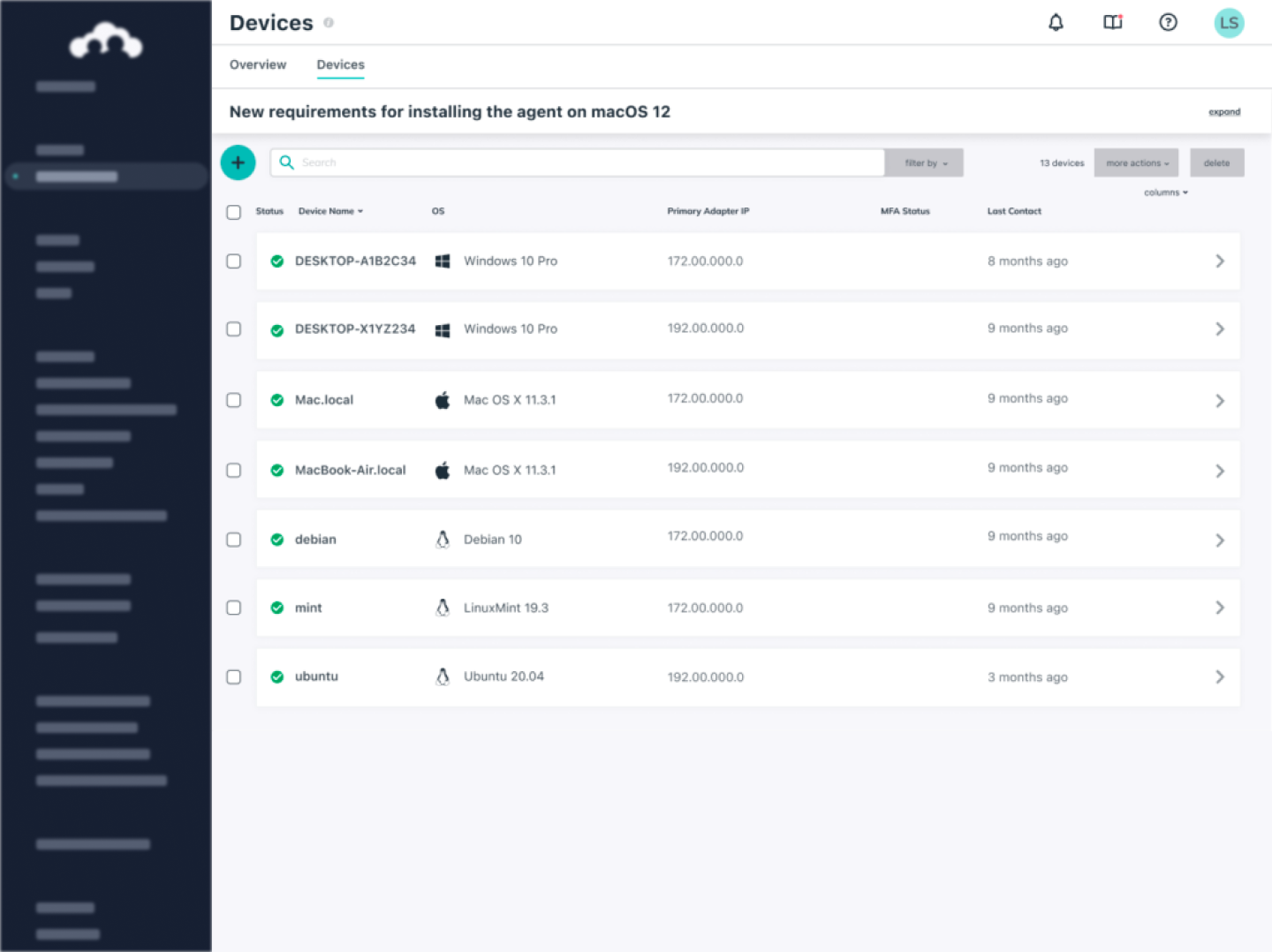 Cross-OS device management