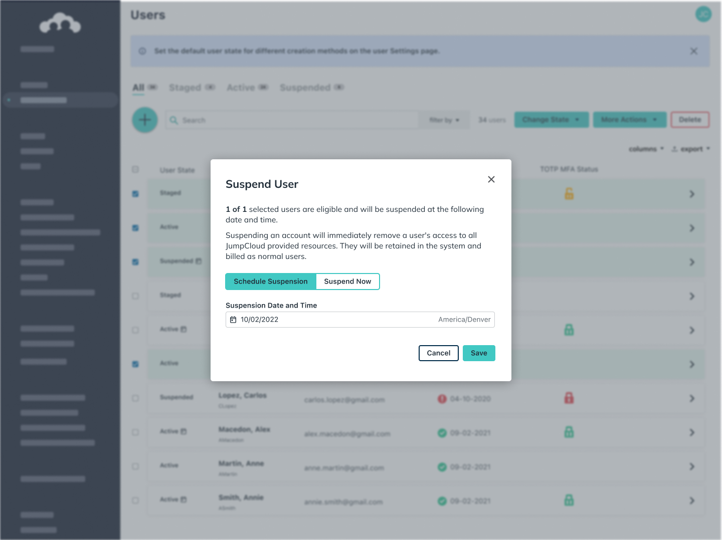Unified on- and off-boarding