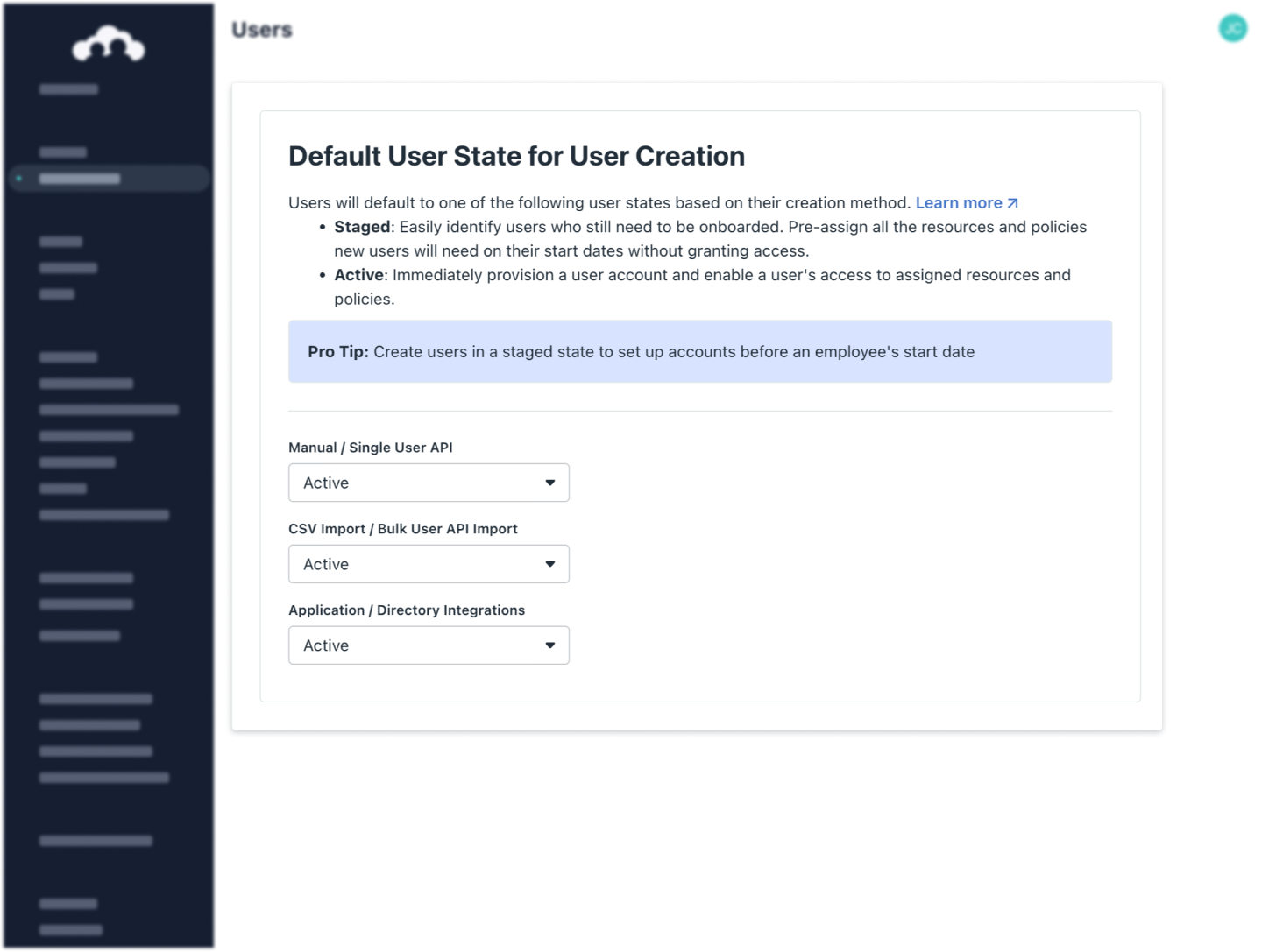 Scalable user management