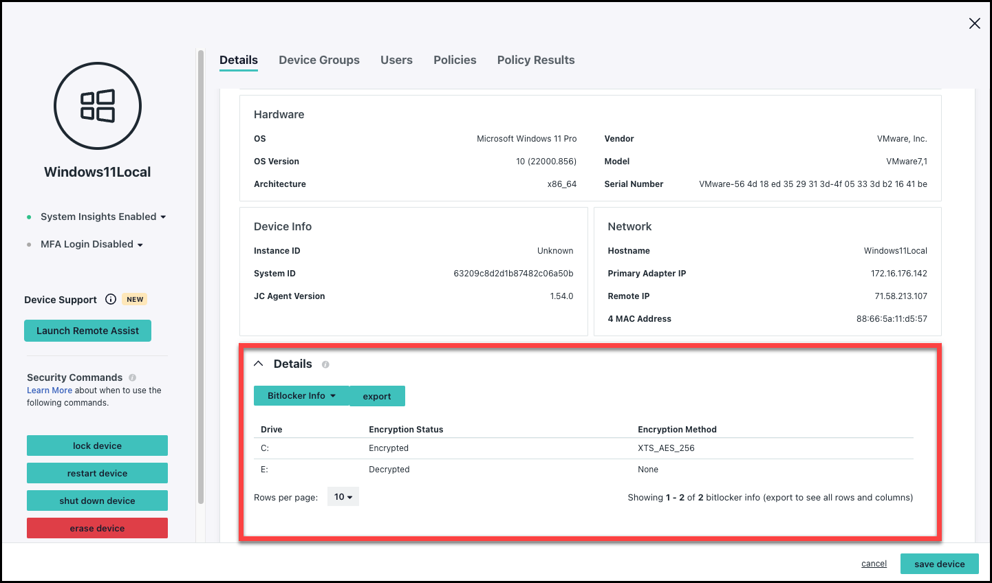 Comprehensive security
